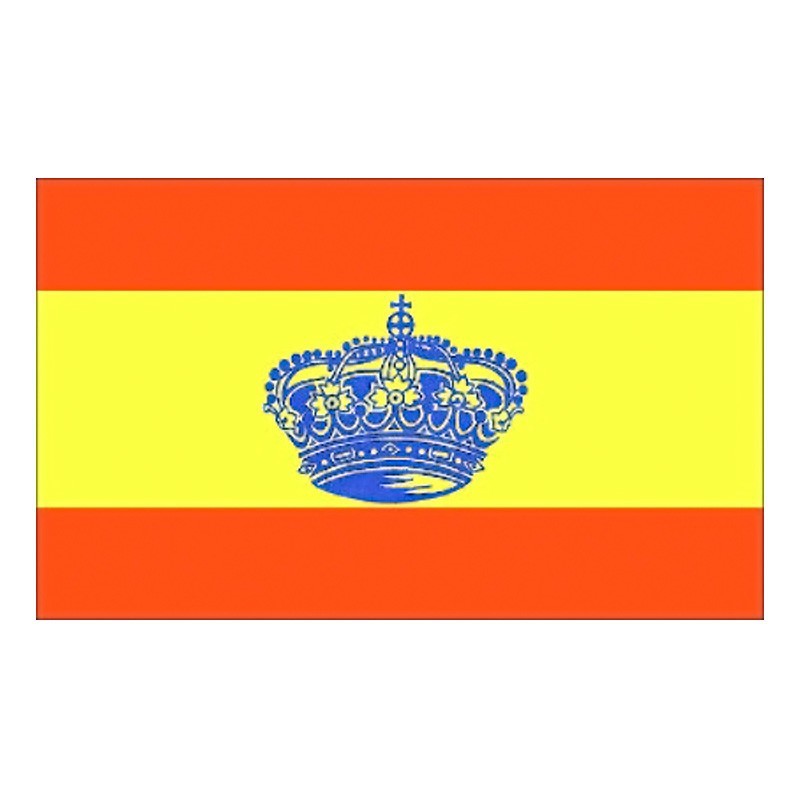 Bandera de españa con corona. Adhesivo para náutica deportiva