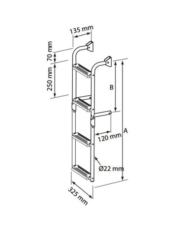 ESCALERA DE BAÑO PLEGABLE