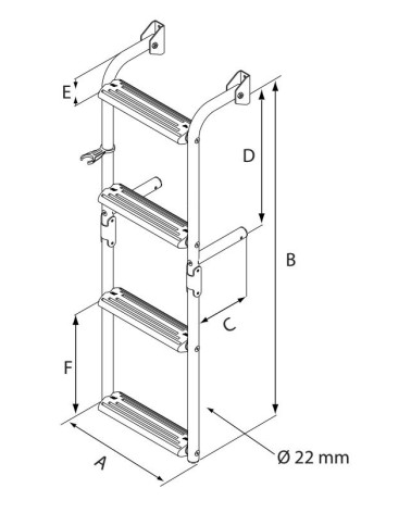 ESCALERA BAÑO PLEGABLE