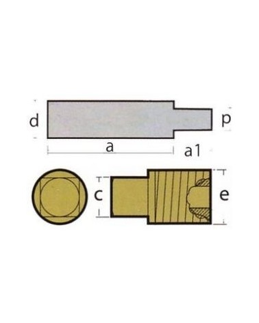 ANODO CATERPILLAR CON TAPON