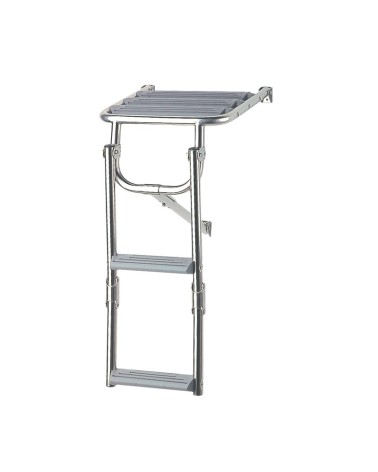 PLATAFORMA CON ESCALERA AC.INOX. 2 PELDAÑOS