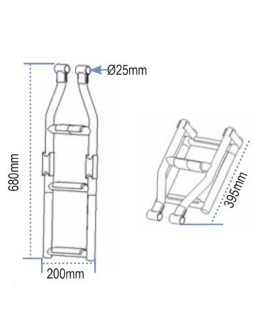 ESCALERA PLEGABLE 1+2 PELDAÑOS