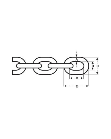 CADENA INOXIDABLE 316, ISO 4565/DIN 766, BOLSA DE 50 M