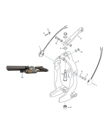 SOPORTE TRANSOM ALPHA ONE GEN II